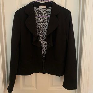 Black short-waist blazer